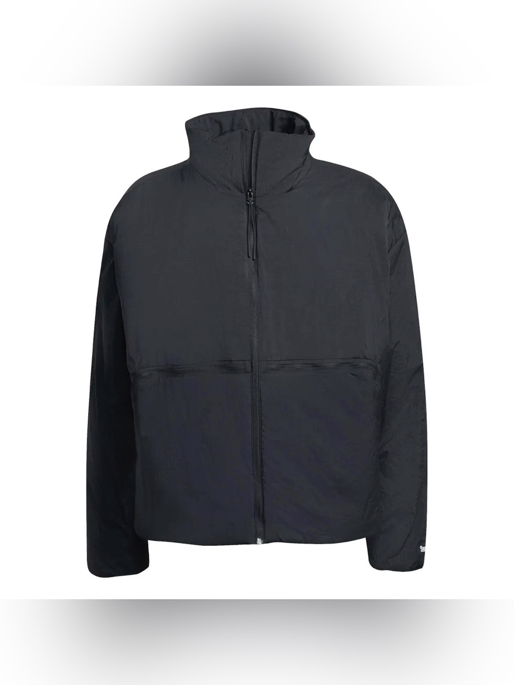 adidas Men's Black Puffer Jacket with High Collar